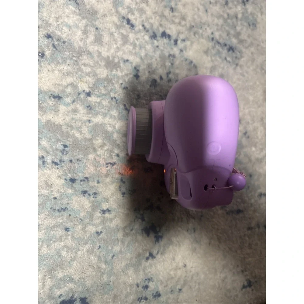 Fujifilm Instax Mini 7+ Instant Film Camera Purple w/ Wrist Strap Tested EUC